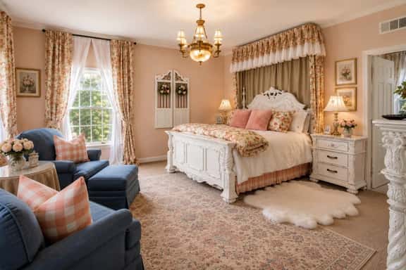 Unwind in The Beland’s Blushing Rose Suite—King Comfort in Grand Colonial Style - Image 1